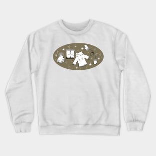 Winter weather snow lover cartoon illustration Crewneck Sweatshirt